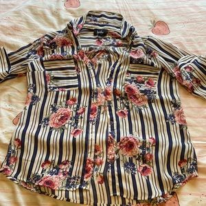 Flower pattern swimsuit cover up